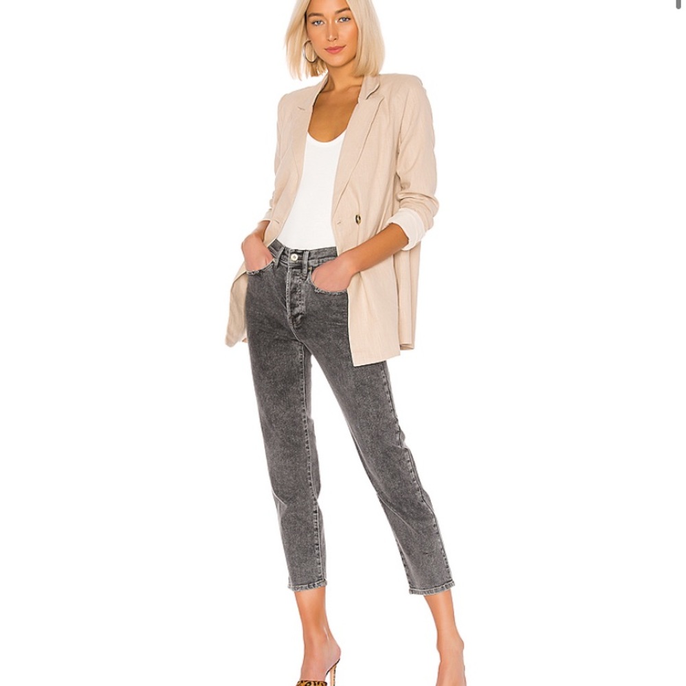 Charlie High Rise Straight Leg Jean in Memento